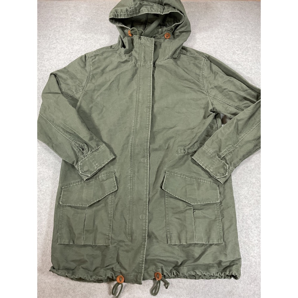 Abercrombie & Fitch Olive Green Utility Parka Hooded Cotton Jacket Large 2831